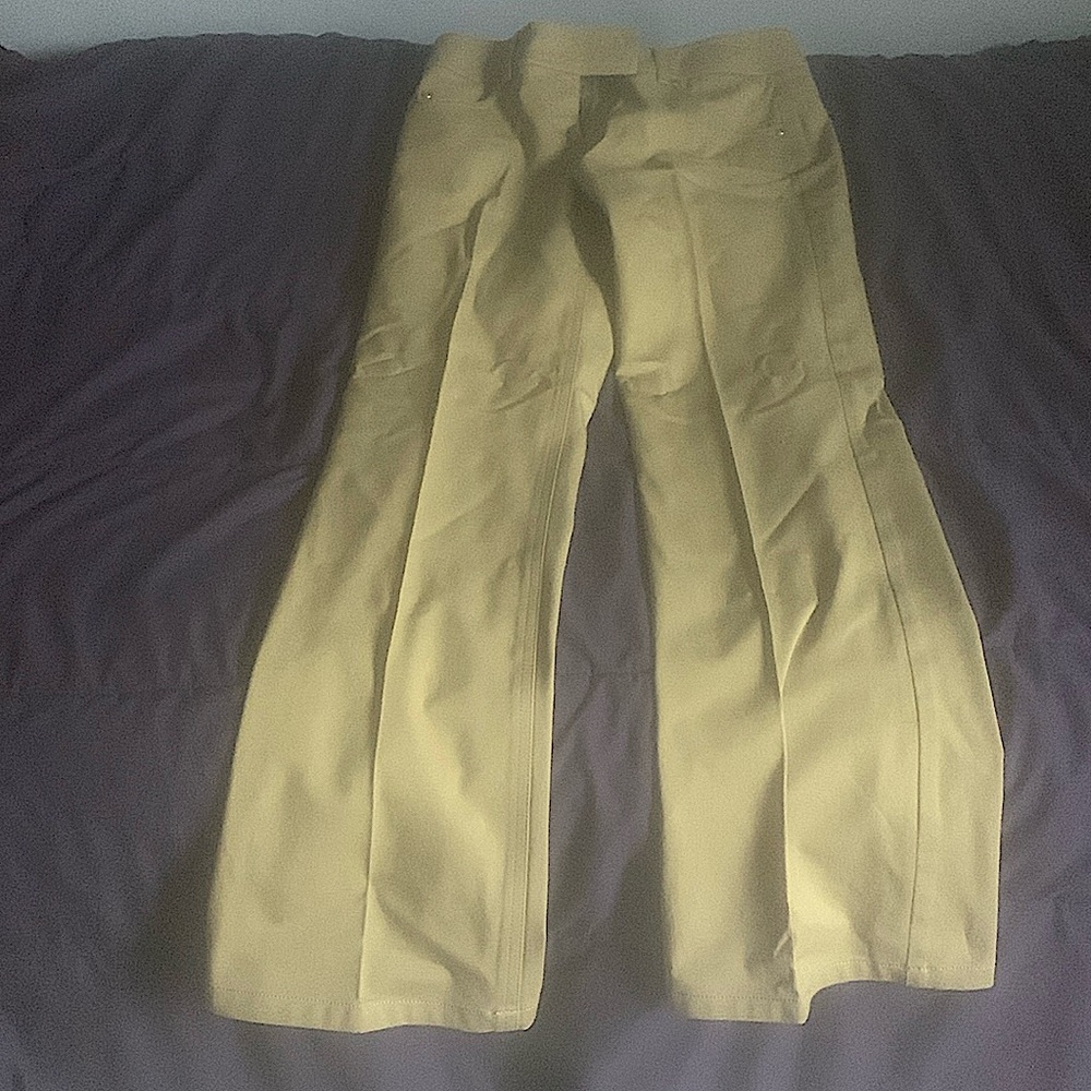 Olive green stretchy pants